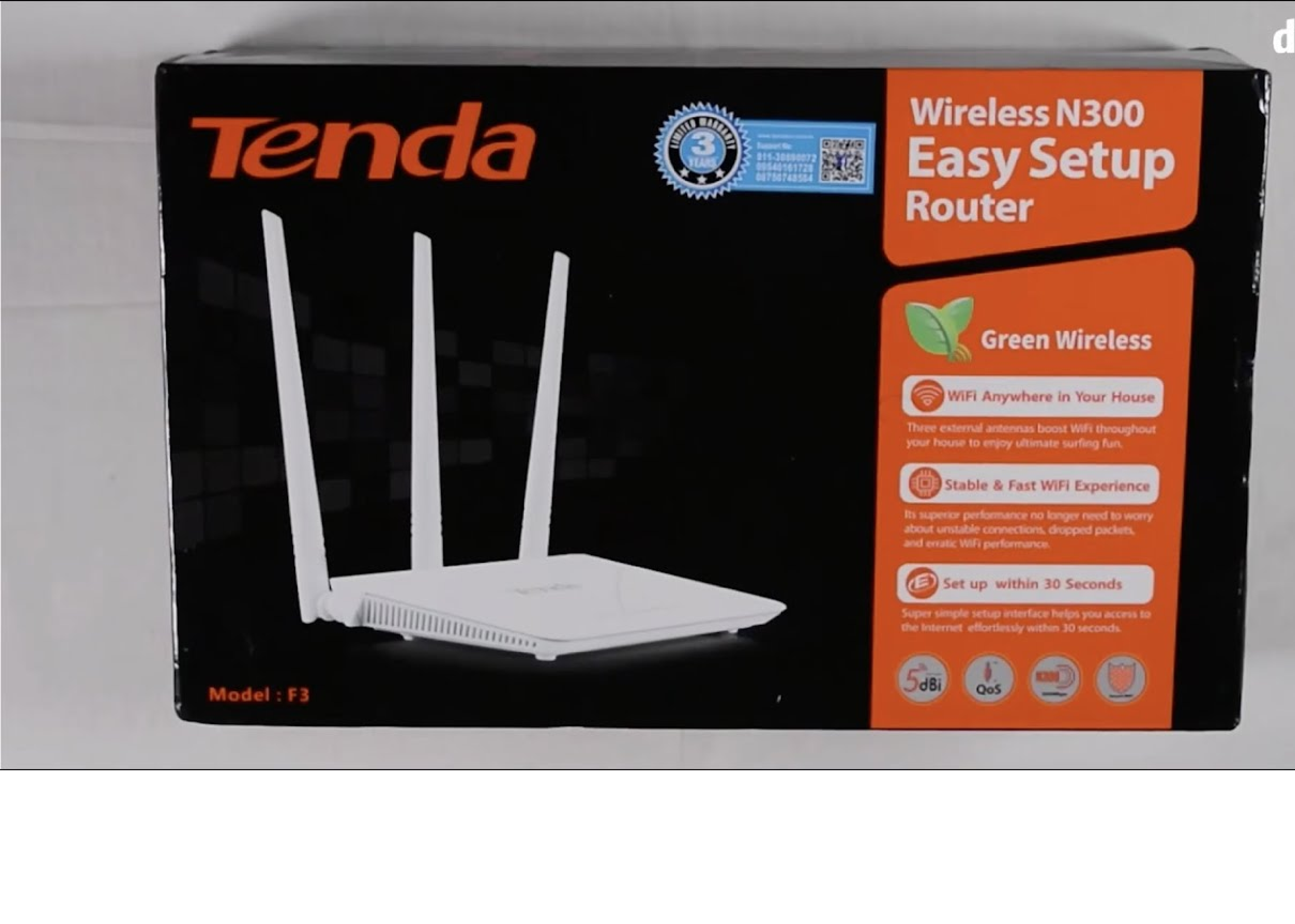 Tenda F3 300Mbps Wireless Router